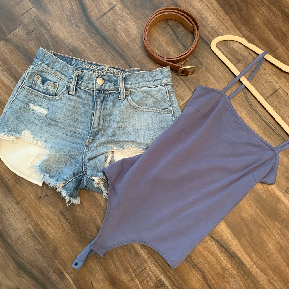 Blue Free People Bodysuit, size xs